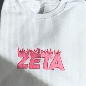 zeta embroidered crewneck